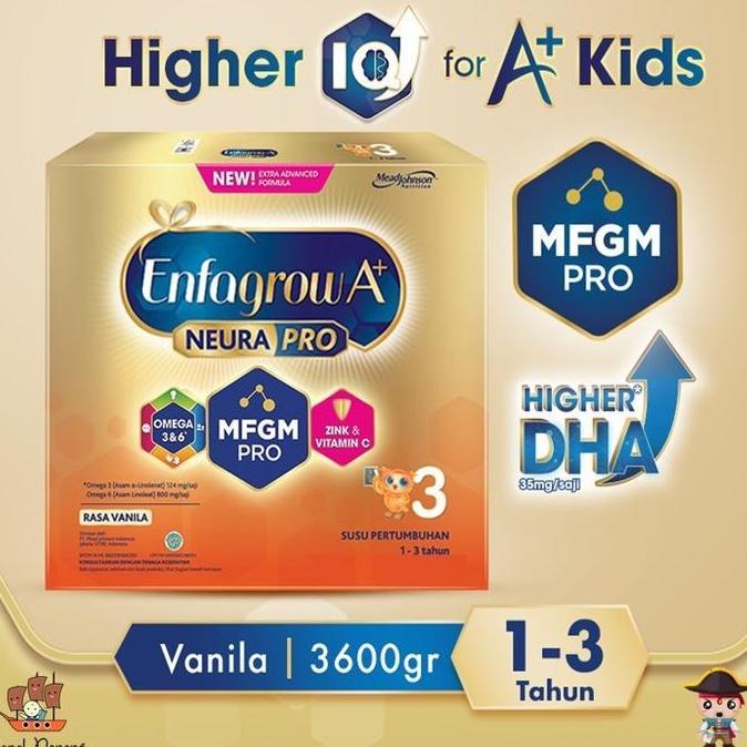 Lansungkirim- Enfagrow A+ 3 Vanila 3600Gram