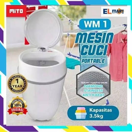 Mesin Cuci Portable/Mini Mito Wm1 Mesin Cuci & Pengering Pakaian