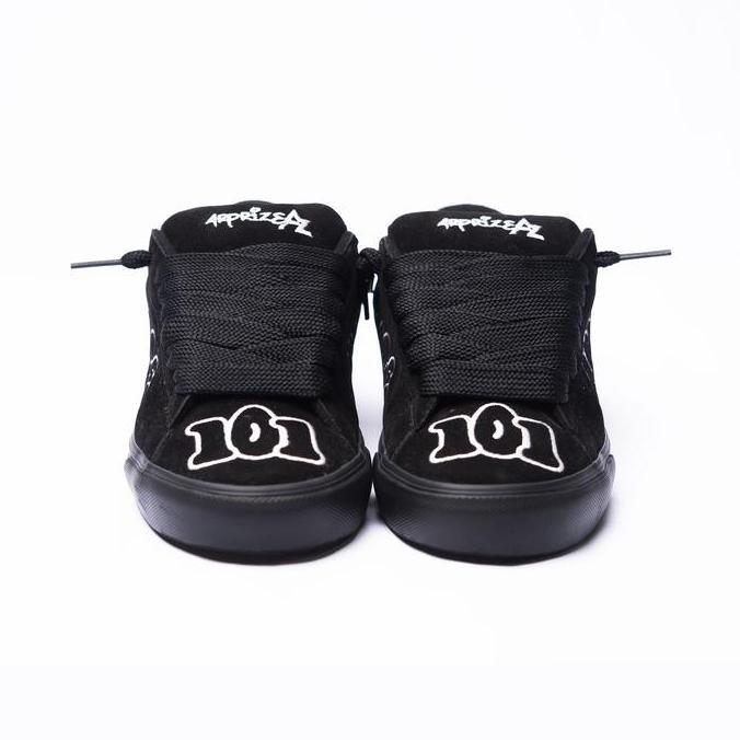 DI136 >> ARPRIZE-TATRIZ GRAFITI 101-BLACK WHITE Sepatu Pria Wanita Sepatu Gemuk Sepatu Skena Hitam B