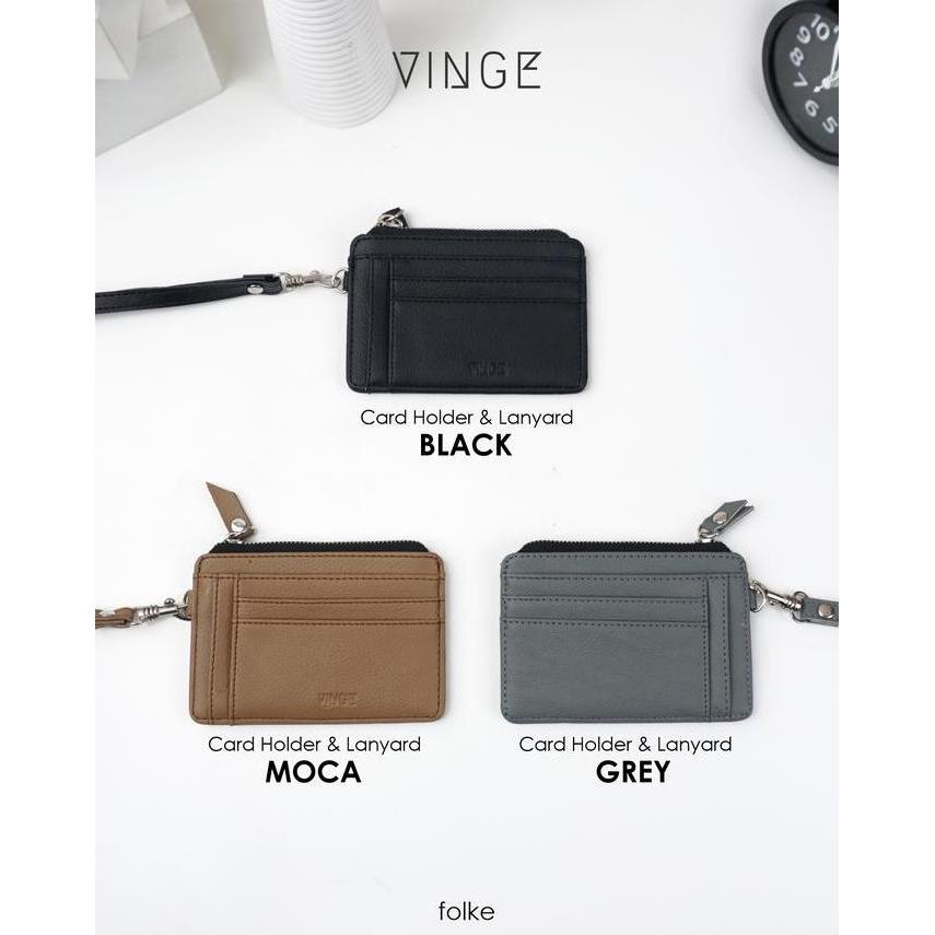 DB22 - VINGE Dompet Kartu Card Holder Dompet Gantung Kulit Imitasi 8 Slot Dompet  Pria Wanita  Folke