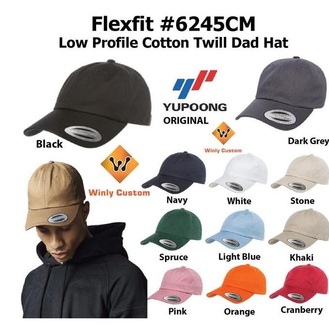 DB258 >> Topi Flexfit Low Profile Dad Hat 6245CM Yupoong ORIGINAL