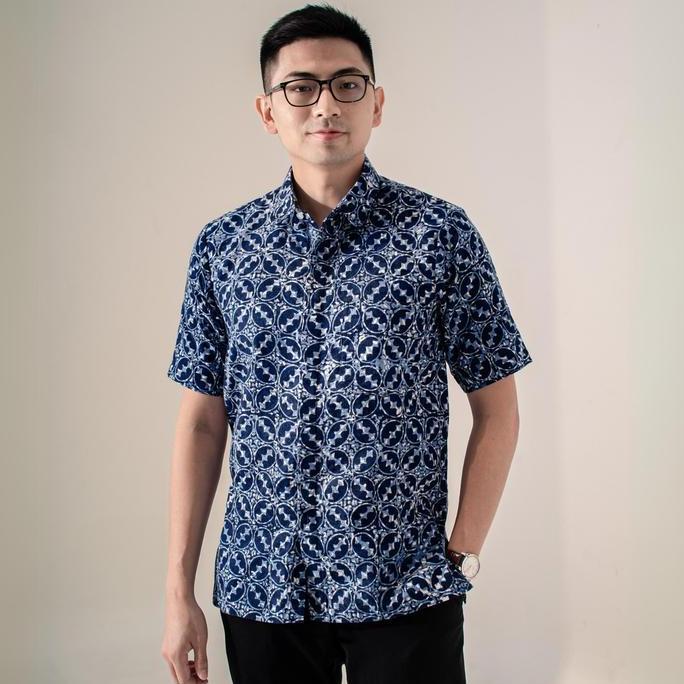 Lavite - Mandalas Kemeja Batik Pria Premium Lengan Pendek
