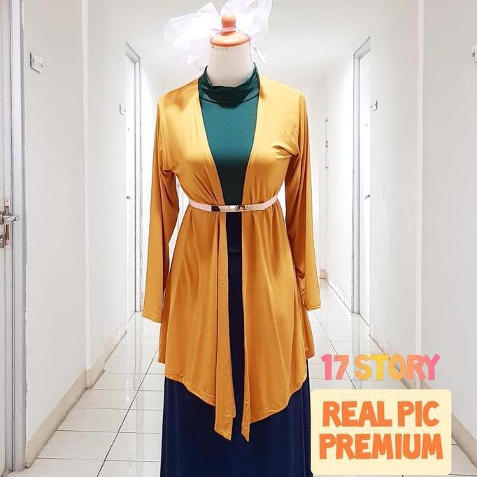 Kardigan Wanita Polos Bahan Kaos Rayon Adem Dan Strech Lengan Panjang/Outer Wanita Cardigan Premium 