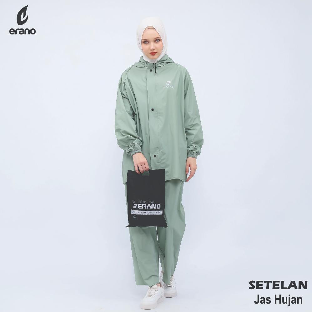 ORIGINAL JAS HUJAN ERANO ANTI REMBES SETELAN BAJU CELANA - JAS HUJAN MOTOR PRIA WANITA