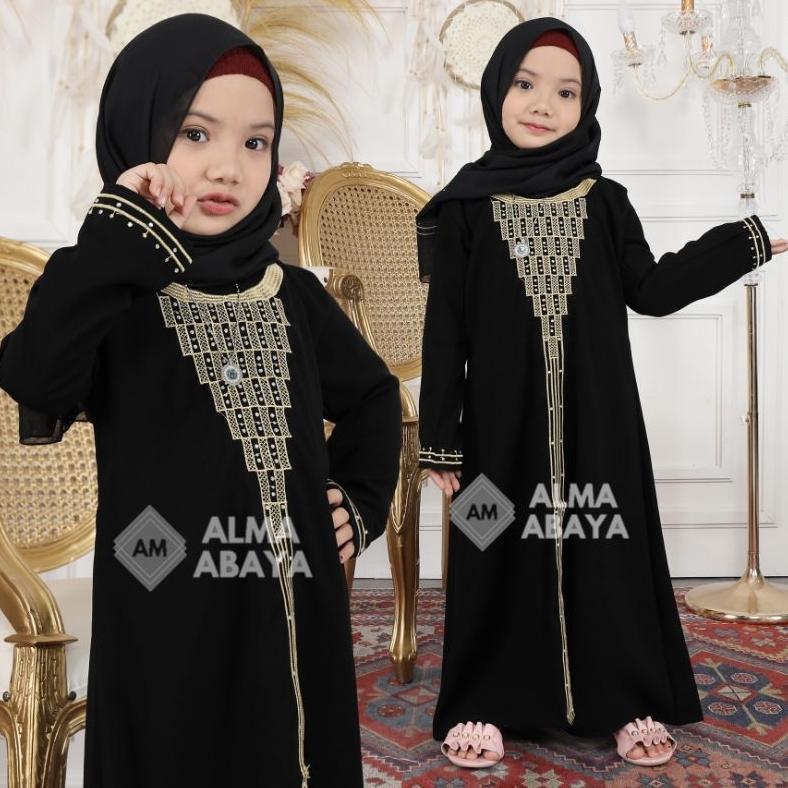 Flash Sale Gallery Exclusive Abaya Hitam Gamis Bordir Piramid