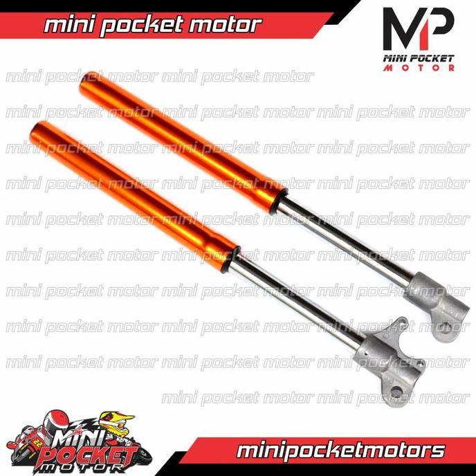 BEBAS ONGKIR - Shock Depan Motor Mini Trail 49cc 50cc USD ( UpSide Down ) Mesin Tarik