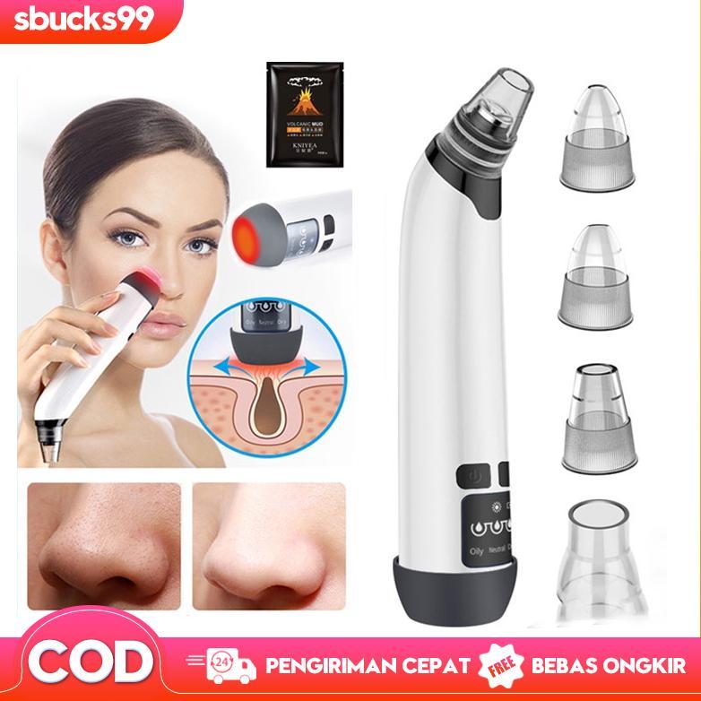Alat Facial Wajah Blackhead Remover Komedo Pemanas/ Listrik dan Wajah Jerawat Pori Cleaner Vakum too