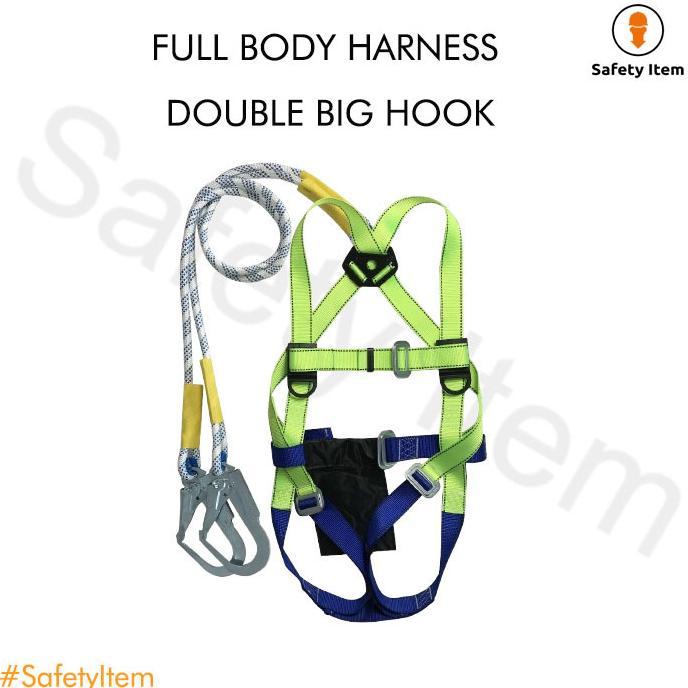 Full Body Harness Double Big Hook / Safety Body Harness Double Big Hook Lanyard