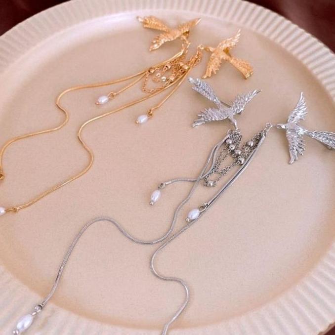 Bros Rantai Wanita Pin Bros Rantai Phoenix Bros Pin Rantai Jas Lapel Pin Rantai Bros Kerah Kemeja [t