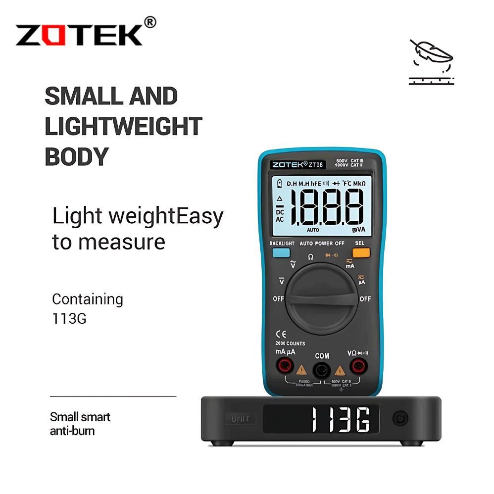 Avometer Digital Zotek Zt98 / Multitester Digital Zt98Original