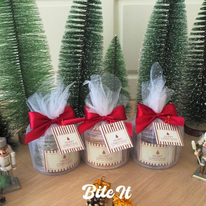 topatop567 - gift bingkisan mini almond crispy bite it cookies 70 gr (vanilla/coklat/greentea)  hala