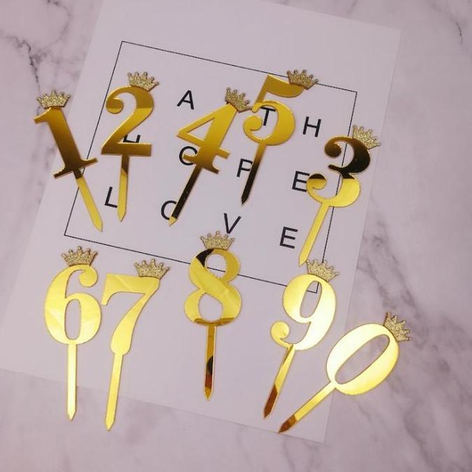 ~~~] Cake Topper Angka Flexi Tusukan Kue Ultah Angka Hiasan Kue Ulang Tahun