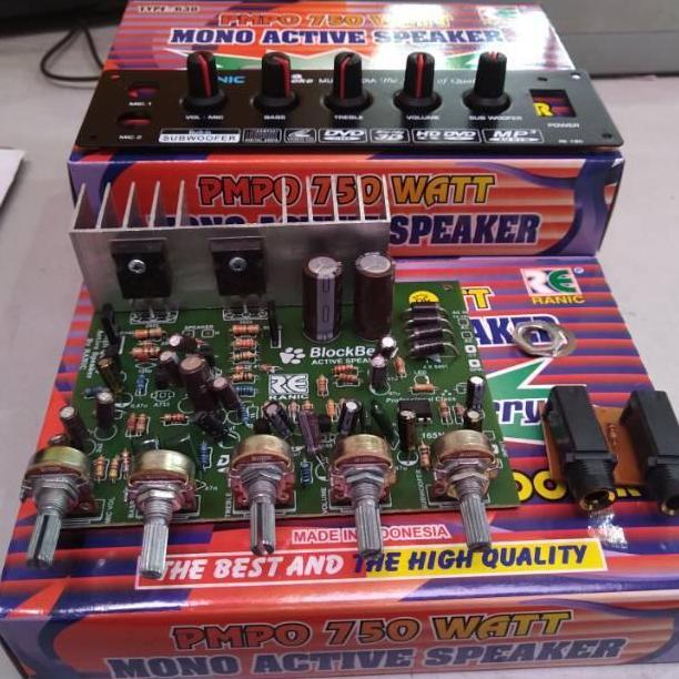 Kit Power Aktif Speaker Mono Mic +Subwoferr Ready