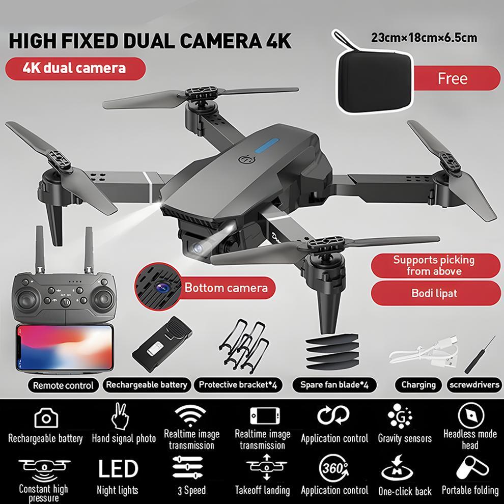 E88 Pro Drone/E99 Pro Drone Anti Tabrak Drone Mini Dengan Kamera Hd Drone Smart Drone E88 Pro 4K/E99