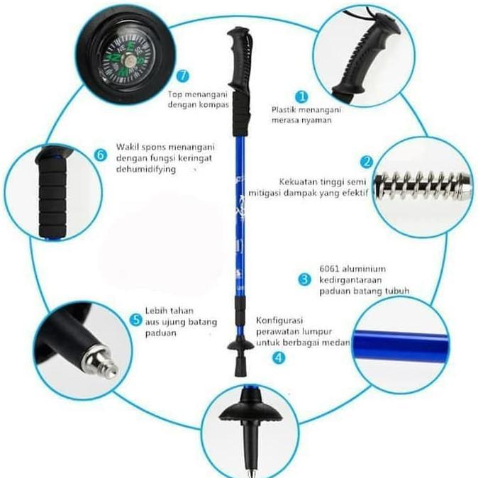 Tracking pole/ Trekking pole/Tongkat Gunung Camping-Tracking pole Murah