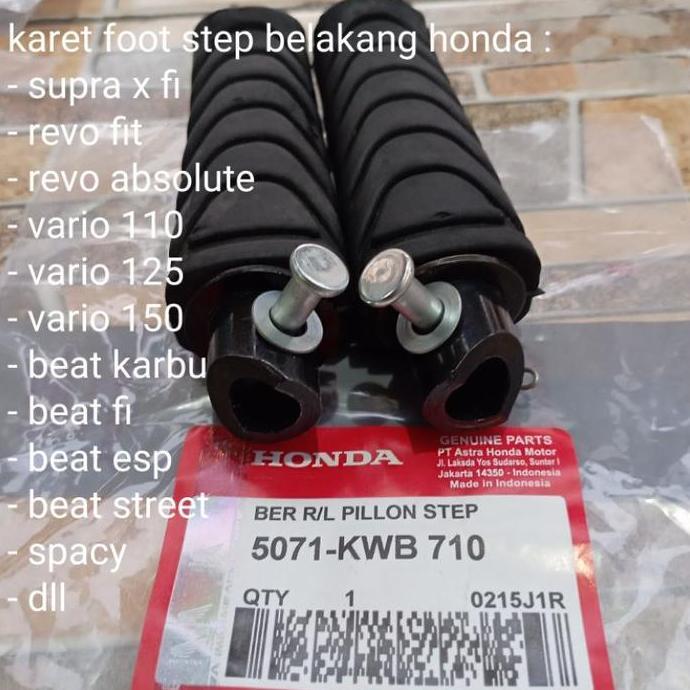 (SM) karet foot step belakang honda - supra x 125 fi - revo fit- revo absolute- vario 110- vario 125