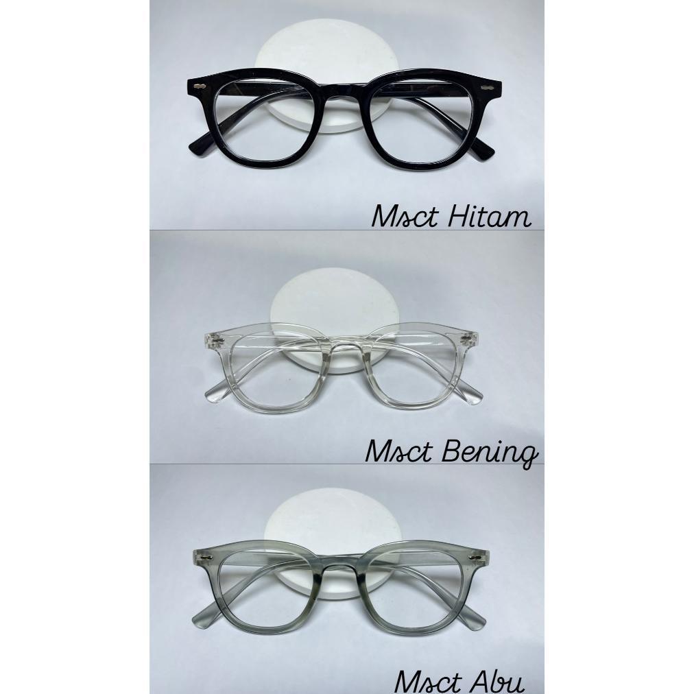 FREE ONGKIR KACAMATA MOSCOT MSCT KATARSIS FASHION PRIA WANITA KOREA HITAM BENING OVAL