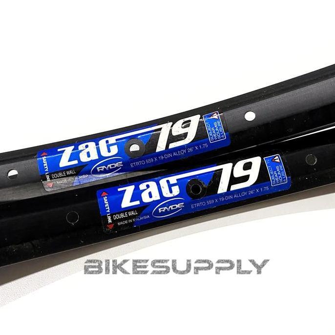 Promo Velg Rims Sepeda Gunung MTB Federal Ukuran 26 Inch Merk Zac 79 Warna Hitam Alloy Lubang 32H Ho