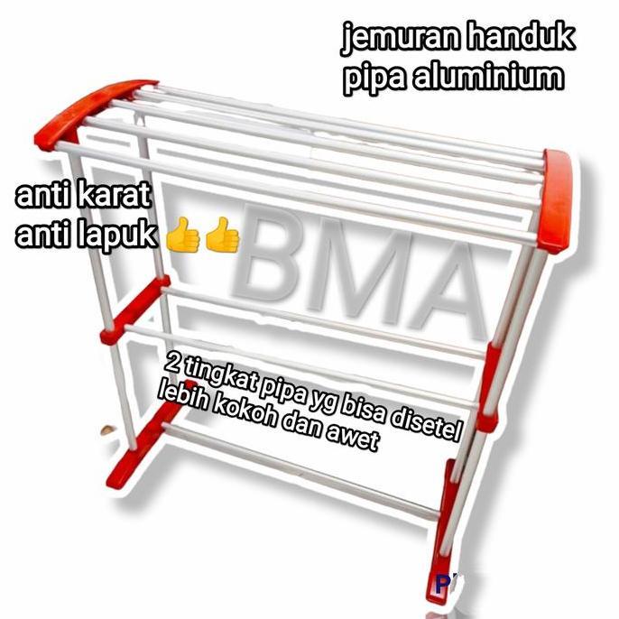 * JEMURAN HANDUK ALUMINIUM 2 TINGKAT GROSIR MURAH PROMO *