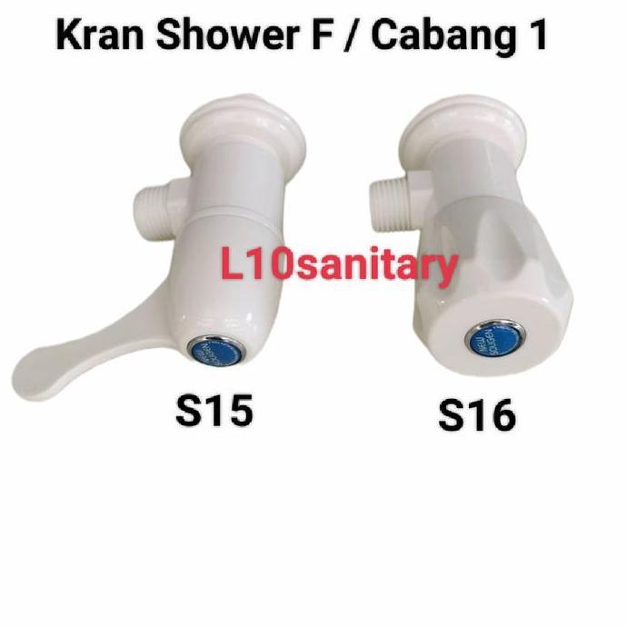 Lancaraja- Stop Kran Shower Pvc Plastik /Kran Cabang 1 Toilet Wc Closet Soligen