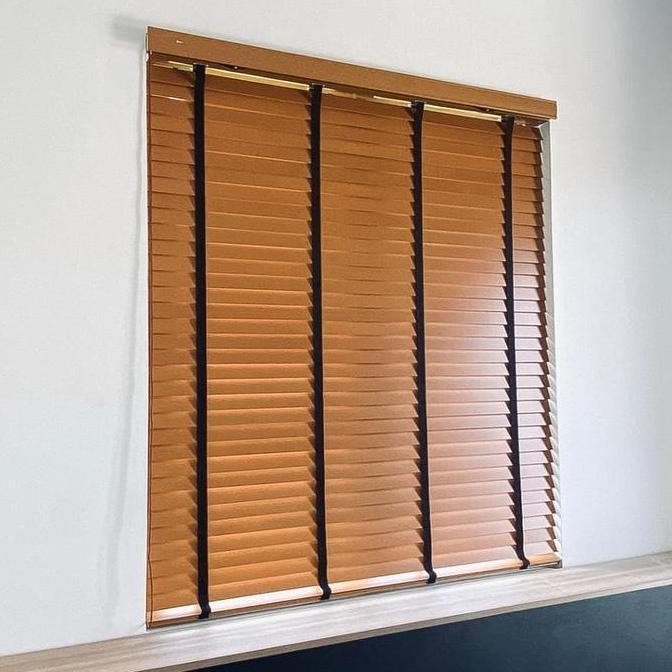 '' ONNA WOODEN BLINDS - KREY JENDELA KAYU TIRAI HORIZONTAL KERAI ''