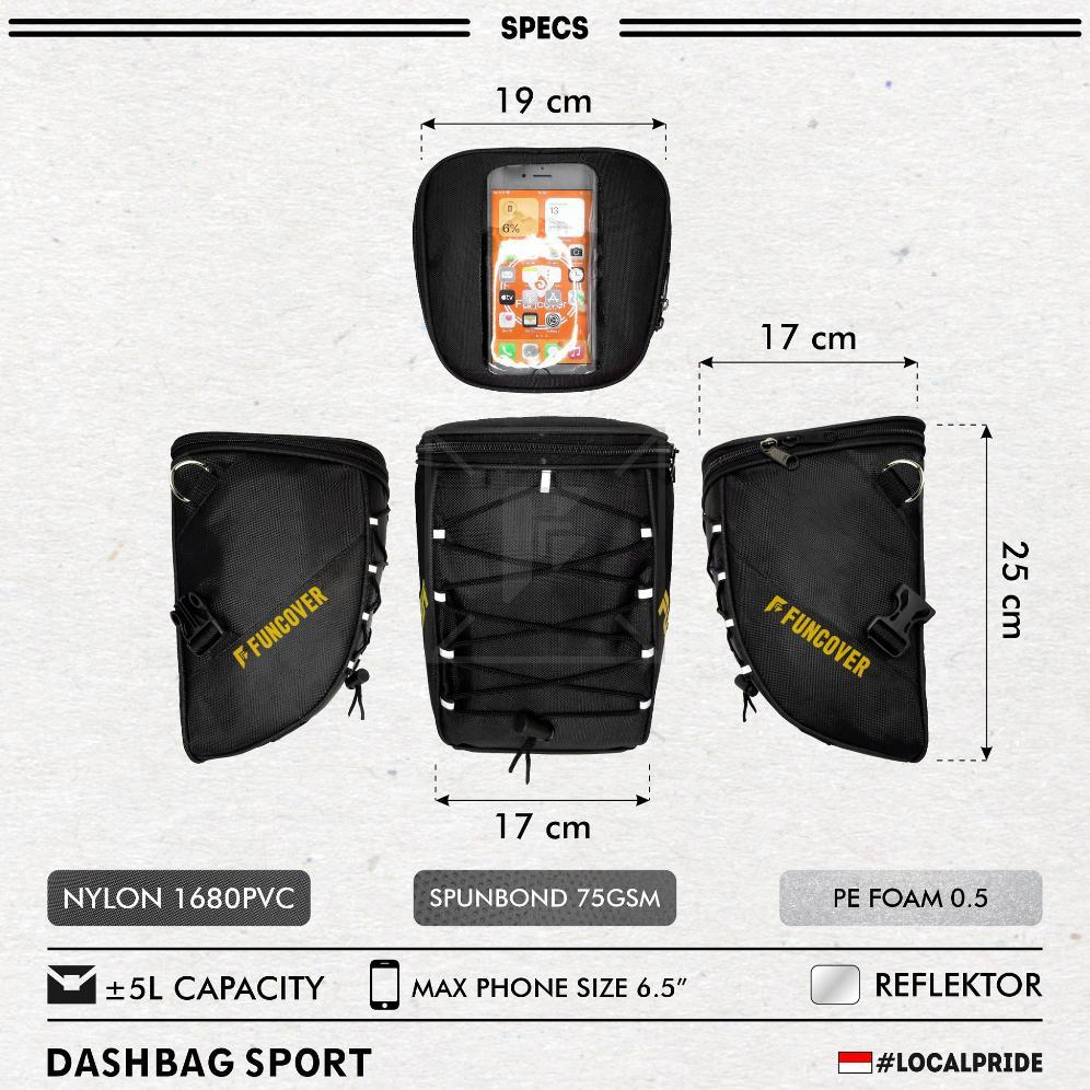 HOT Tas Motor Stand phone Holder HP Dashbag Tankbag Kapasitas besar Selempang Waterproof Nmax