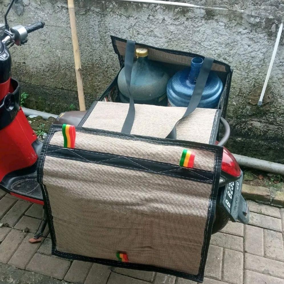 fast delivery tas obrok motor super kuat tas motor tas kurir tas pos saddle bag bahan goni tebal