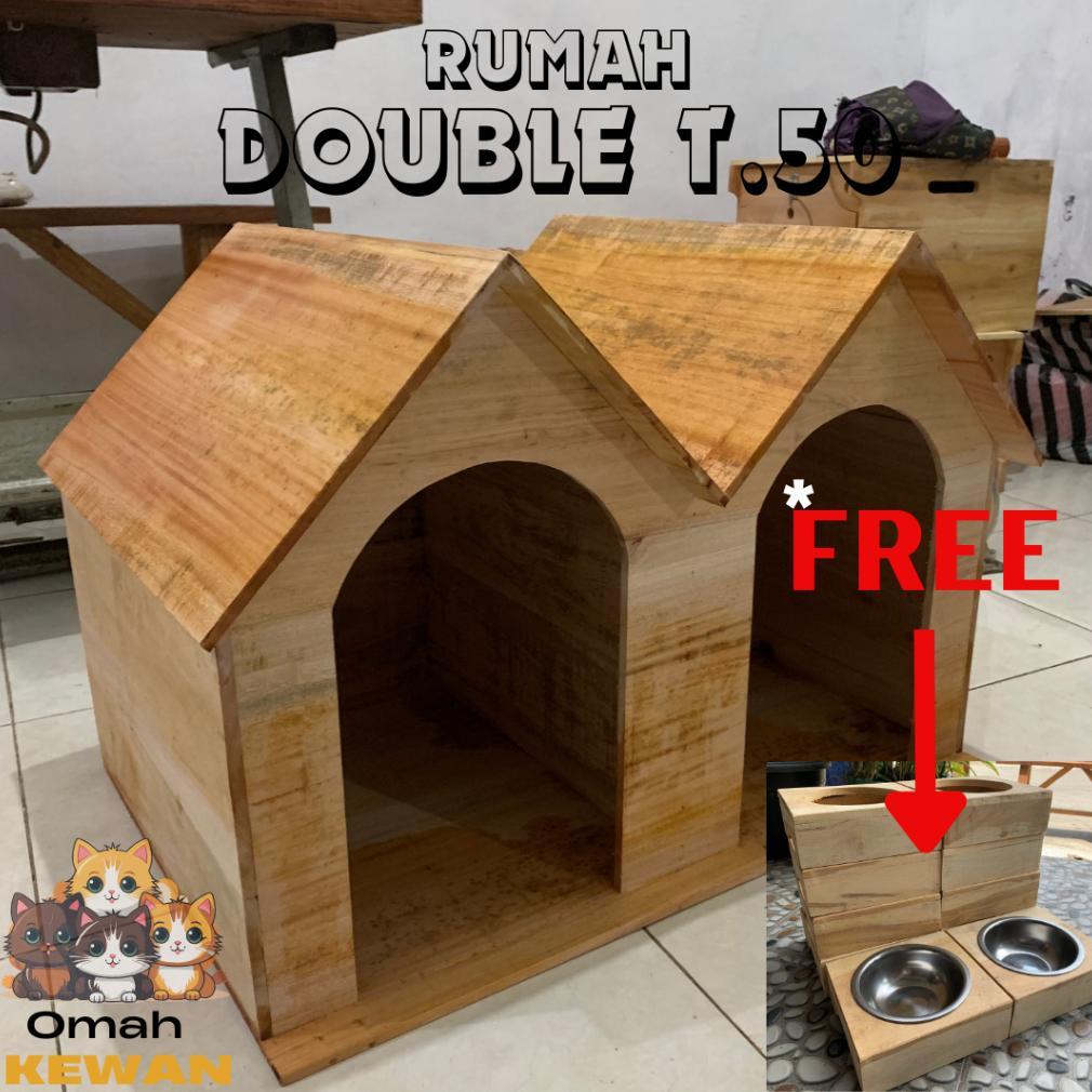 READYY Kandang Kucing Minimalis Kayu Mahoni 70cm