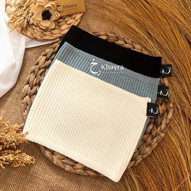 CIPUT RAJUT BANDANA HIGH QUALITY SUPER || CIPUT TEBAL MOTIF SALUR/POLOS BY KHAYRA MUSLIMAH