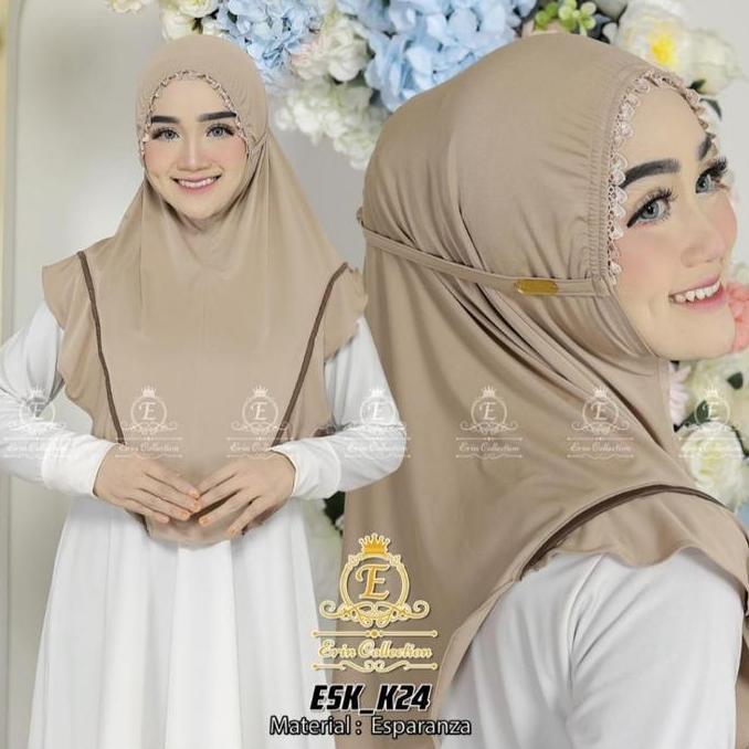 Bagusbanget- Jilbab Kerut List Renda Terbaru - Bergo Jersey Kerut - Kerudung Jersey