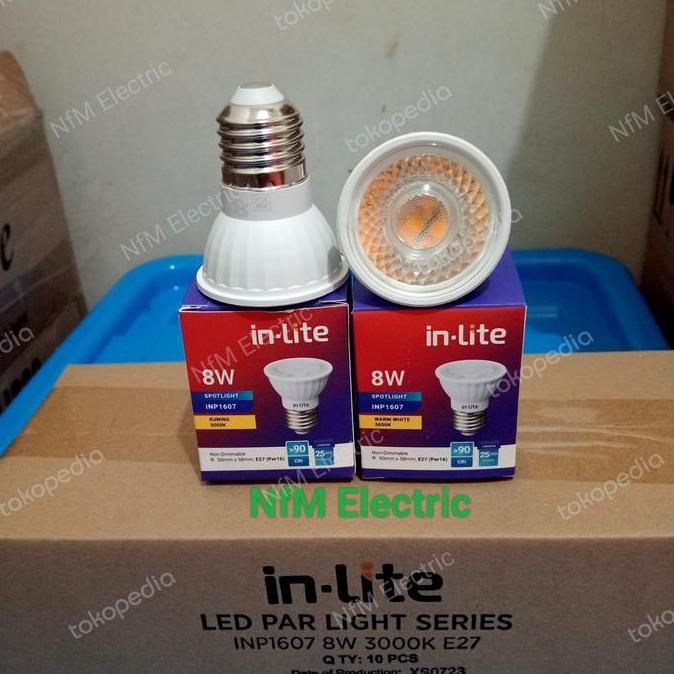 Ready stock INLITE INP1607 Lampu Sorot Halogen COB 8W E27/ Lampu Spotlight 8W e27