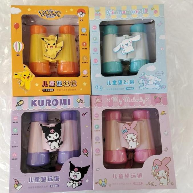 Playing- Sanrio Binocular Teropong Pikachu Monokuler Outdoor Toys Magnifier