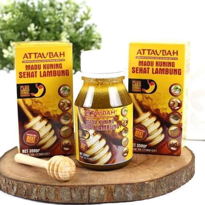 Full- Attaubah - Madu Kuning Sehat Lambung 350Gr Madu Gerd Maag Dan Asam Lambung Asli Original