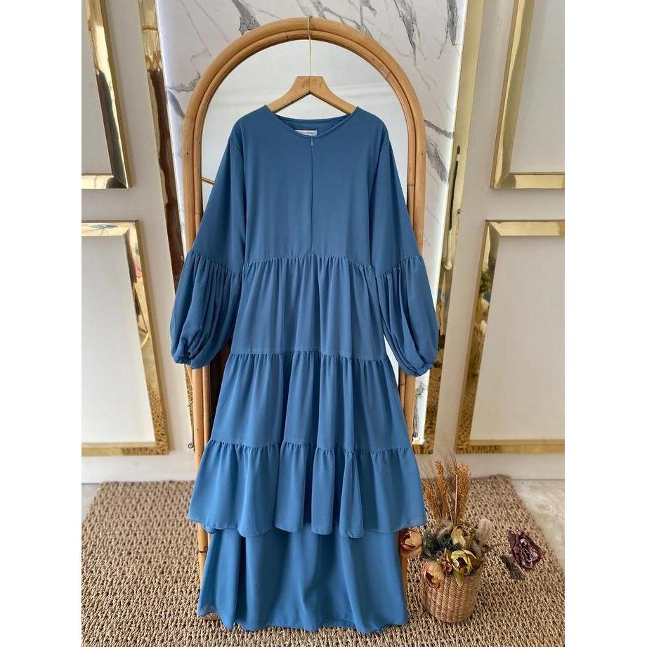 Premium Gamis Muslim Lebaran Shaqueena Dress Wanita Remaja Dewasa