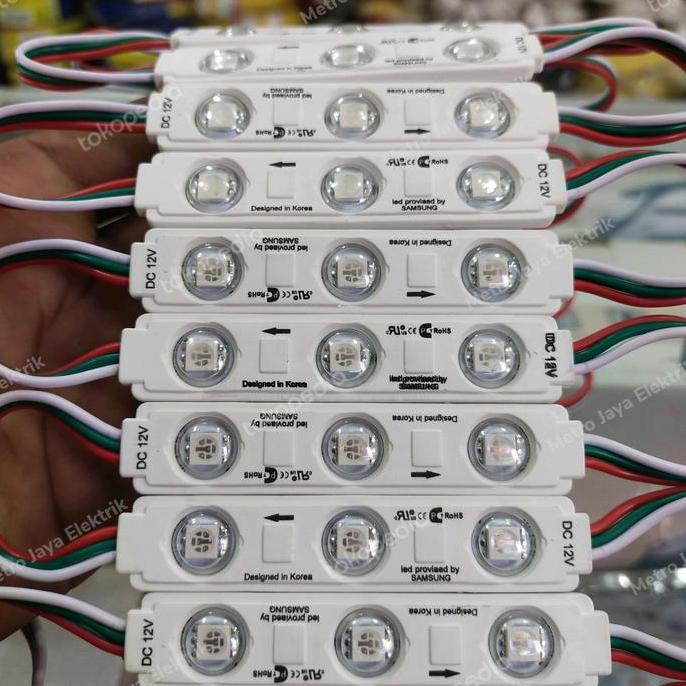 Ready stock [20pcs]LED Module RGB Running 3 Mata 1,5W DC/12V IP68 Type 5050