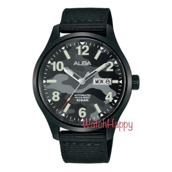 Ready WatchHappy Alba AL4311X1 Nylon7 Straps Black Automatic AL4311 ORIGINAL
