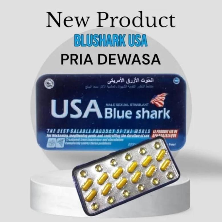 New Usa Blue Shark Original Usa - Obat Kuat Herbal Pria Ampuh Isi 12 Pasang Best Seller