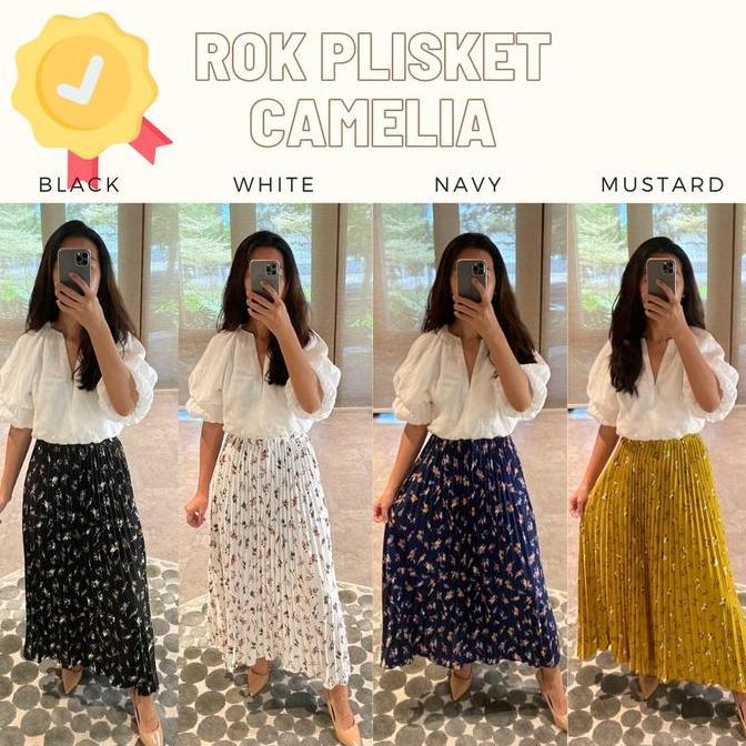 DR276 - Zephyr Skirt Rok Motif Plisket Lidi Bangkok Pleated Korea Premium