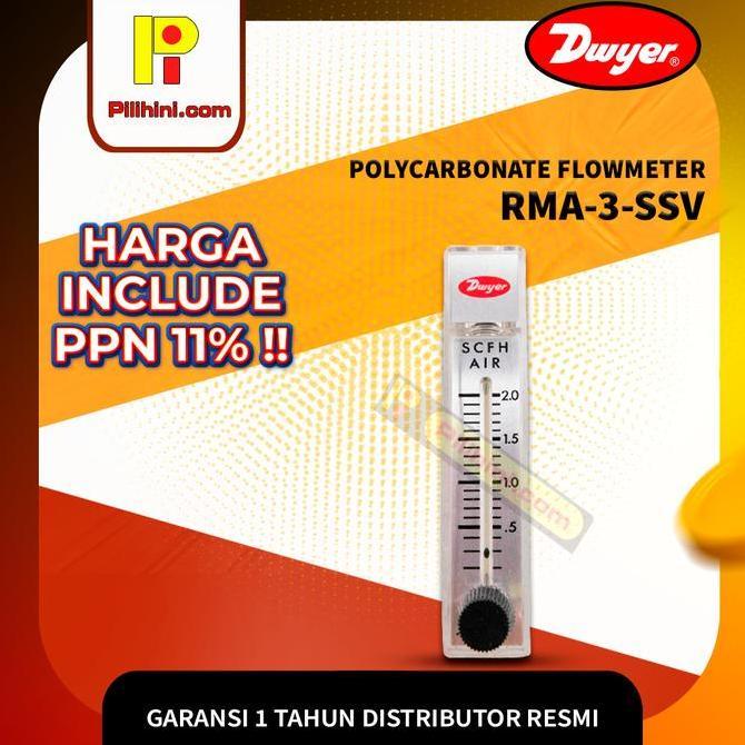 Dwyer RMA-3-SSV Rate-Master Polycarbonate Flowmeter