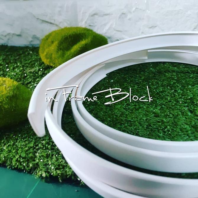 PVC Edging List Karet untuk Photoblock 12mm Putih Matte Inframeblock