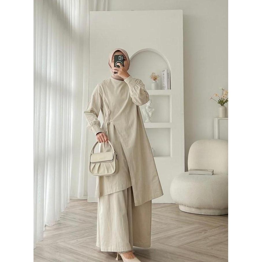 COTTONKY Samira Set | Set Linen | Wanita Muslim ES