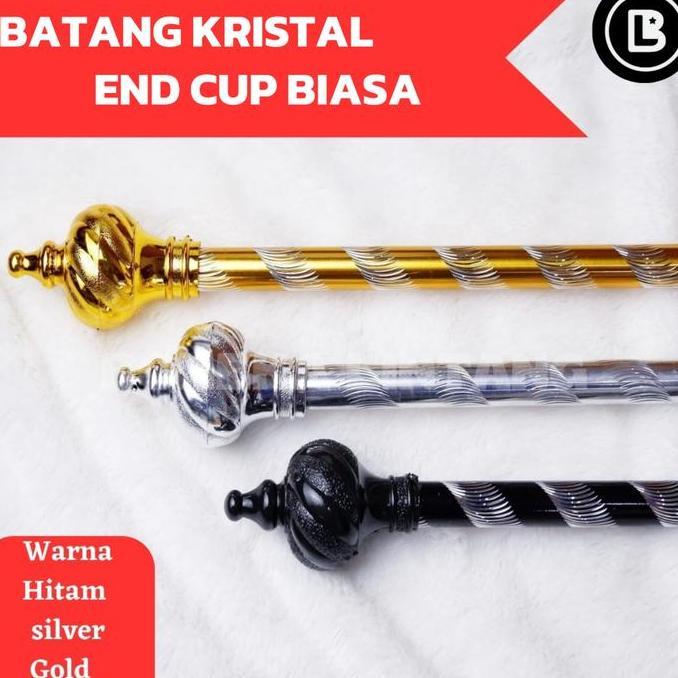 '' BATANG GORDEN 2M MOTIF KRISTAL ENDCUP BIASA - BESI GORDEN 2M *