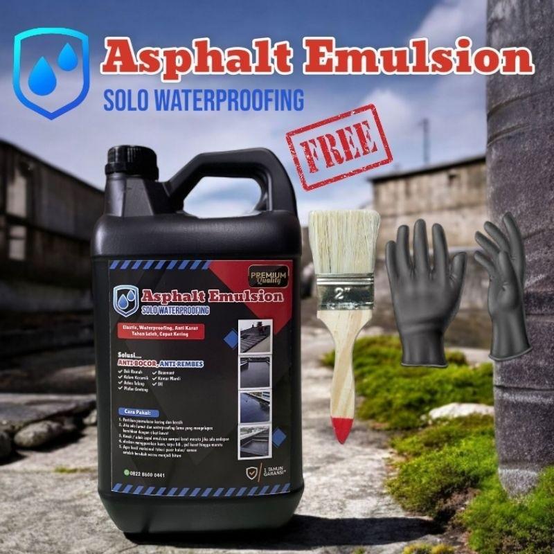 Paket Aspal Cair Premium 5Kg Anti Rembes Anti Bocor | Aspal Emulsion Dak Bocor