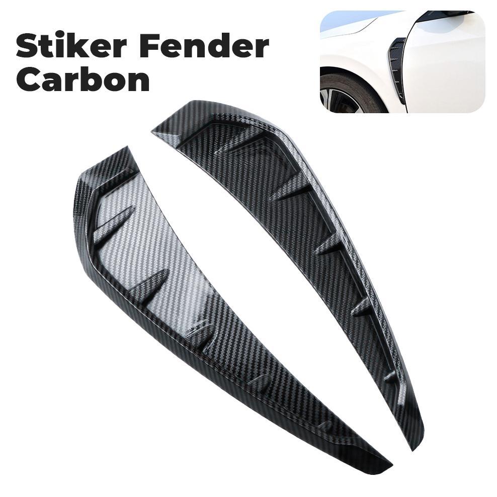 Stiker Fender Mobil Carbon Perekat Kuat Car Side Sticker Fender Carbon Tampilan Mobil Elegan