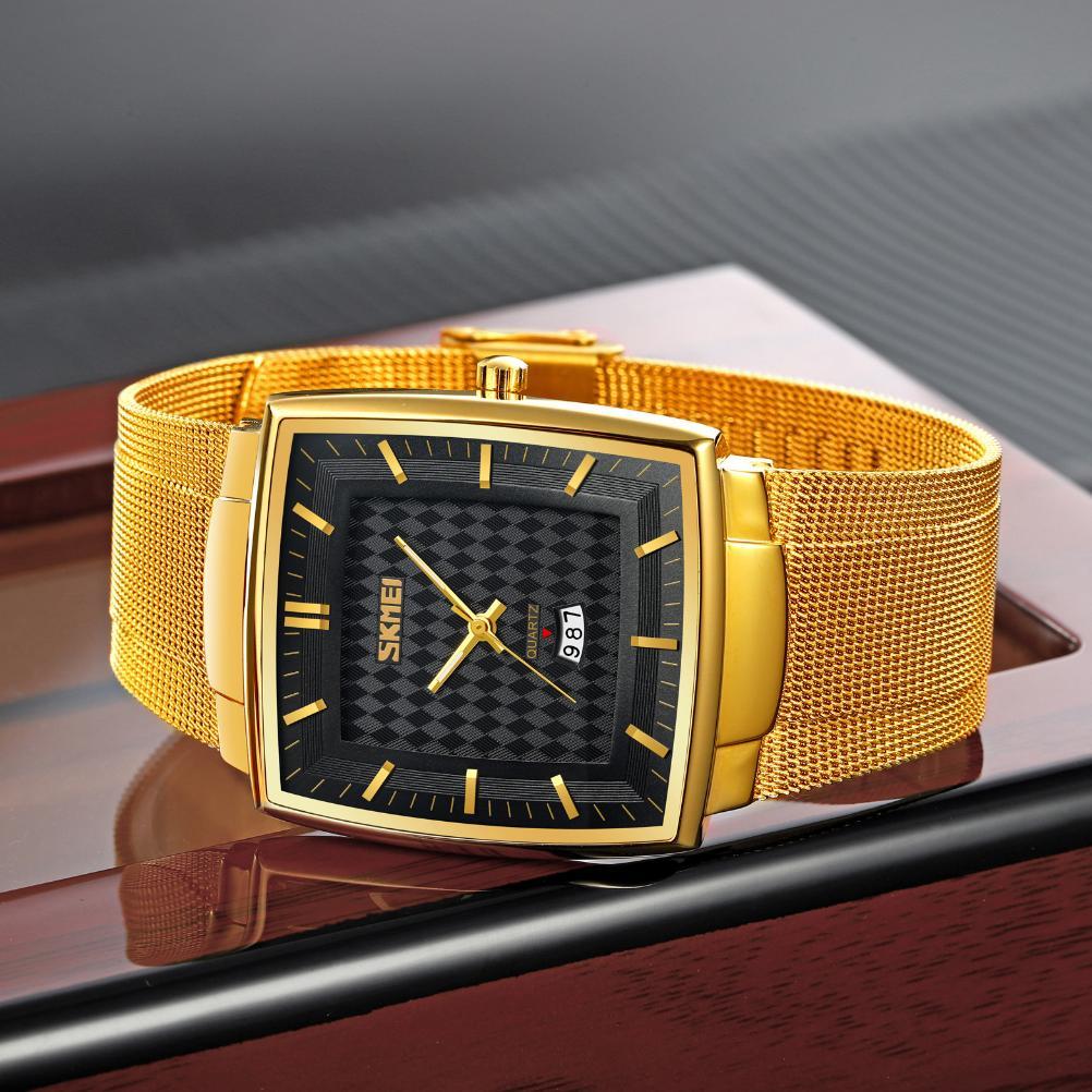 PROMO SKMEI 9311 Jam Tangan Pria Analog Tali Stainless Luminous Hand MGOS