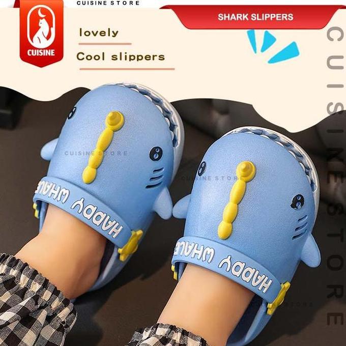 [ Sandal Selop Anak WHALE FAMILY, Sendal Sepatu Karet Ikan Hiu Paus, Sandal Slop Tali Lucu anak Pere