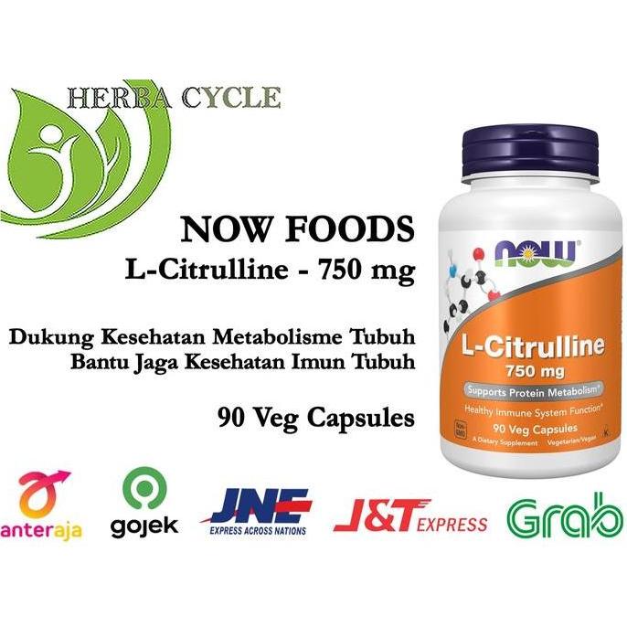 NEW Now Food L Citrulline 750 mg 90 Veg Capsules Now Citrulline Metabolisme