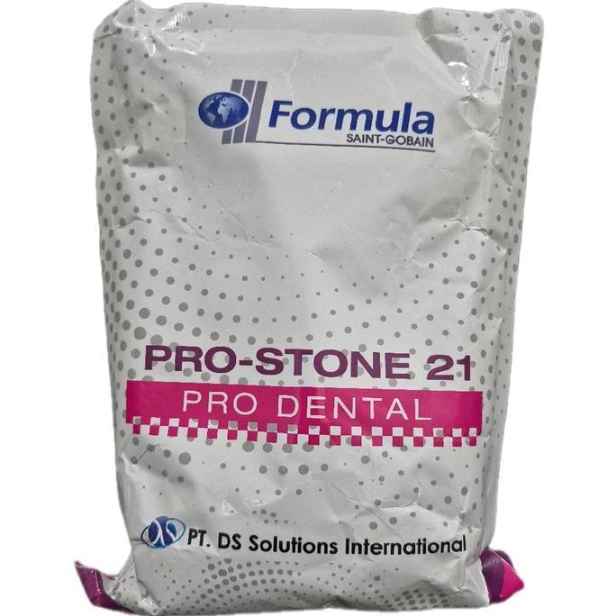 Pro-Stone 21 Gips Type IV+/ Dental Gips Stone Formula Warna Pink / Pro Dental Gips Karang Gusi Mulut