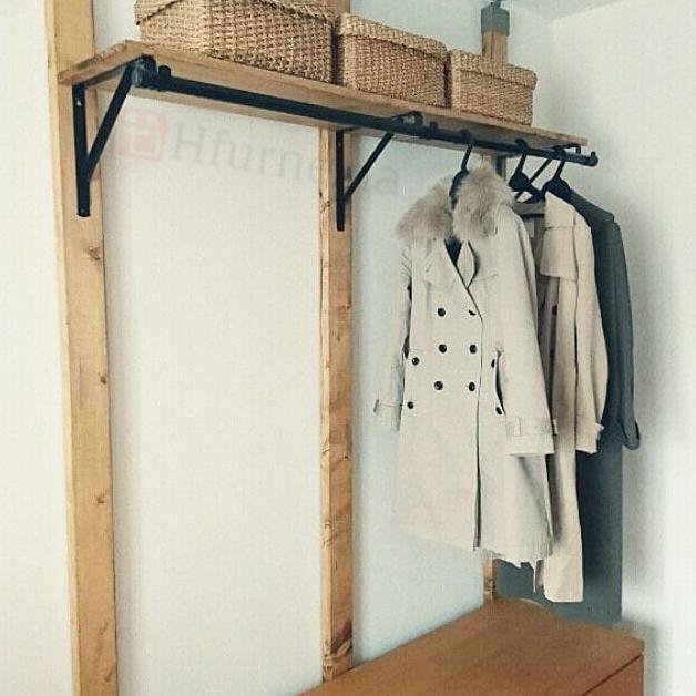 [LUV] Rak gantungan baju besi ukuran 120x35 rak gantung pakaian besi rak dinding minimalis rak baju 