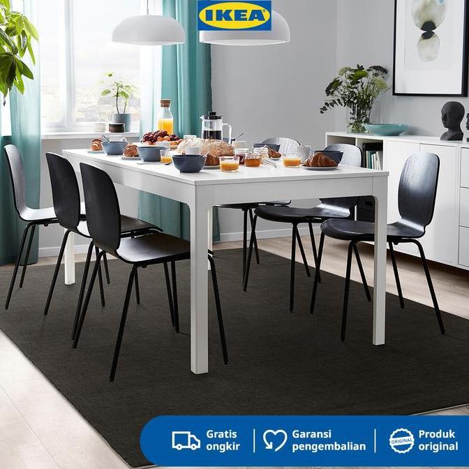 IKEA BUSSFIL Karpet Bulu Tipis Abu Tua 120x180cm Furniture Kain Karet